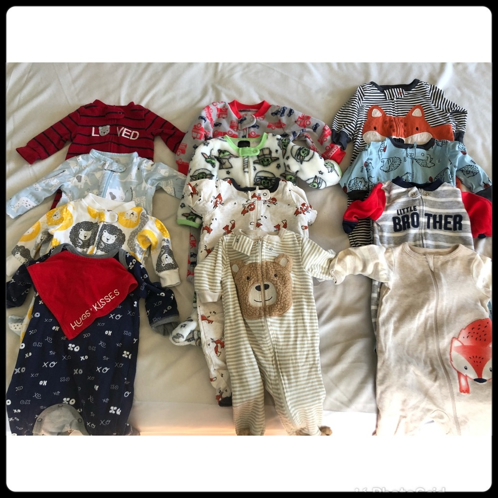 0-3 Month One Piece Baby BodySuit Bundle